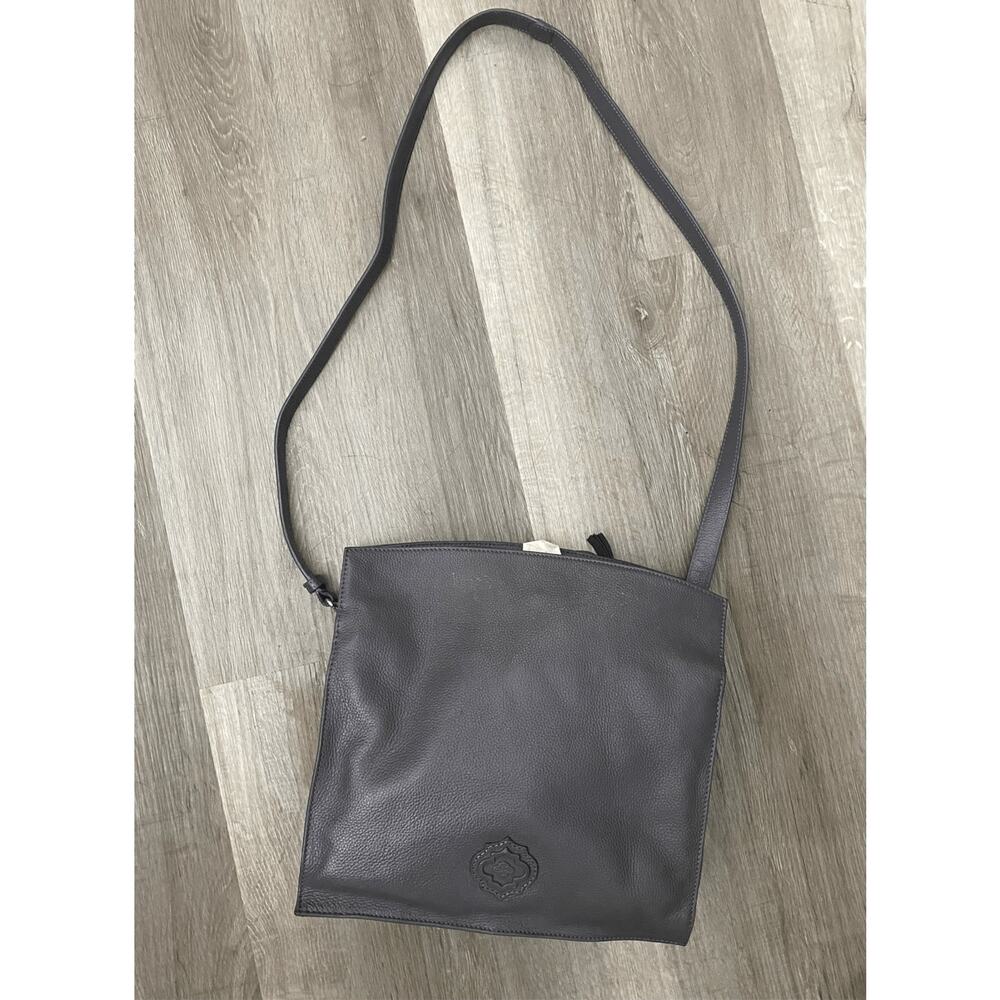 Ghurka Original Dark Gray Square Crossbody Purse, MP $695
